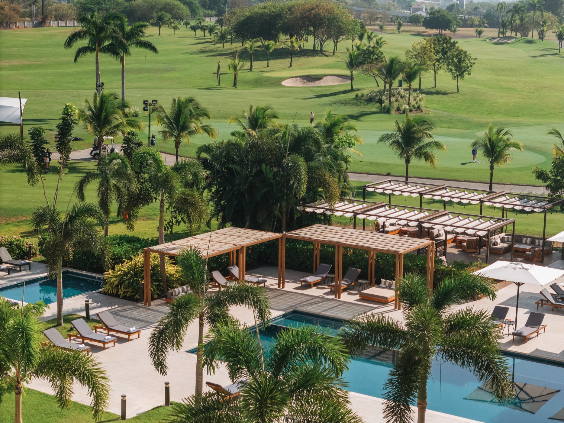 Santa Maria pools overlooking the golf course